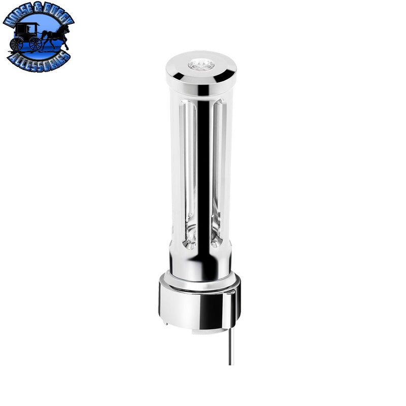 Thread-On Sonoma Style Gearshift Knob With LED 9/10 Speed Adapter (Choose Finish) (Choose LED Color) Shift Knob Chrome / Amber,Chrome / Blue,Chrome / Clear,Chrome / Green,Chrome / Purple,Chrome / Red,Matte Black / Amber,Matte Black / Blue,Matte Black / Clear,Matte Black / Green,Matte Black / Purple,Matte Black / Red Black