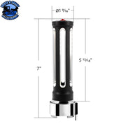 Thread-On Sonoma Style Gearshift Knob With LED 9/10 Speed Adapter (Choose Finish) (Choose LED Color) Shift Knob Chrome / Amber,Chrome / Blue,Chrome / Clear,Chrome / Green,Chrome / Purple,Chrome / Red,Matte Black / Amber,Matte Black / Blue,Matte Black / Clear,Matte Black / Green,Matte Black / Purple,Matte Black / Red Light Gray