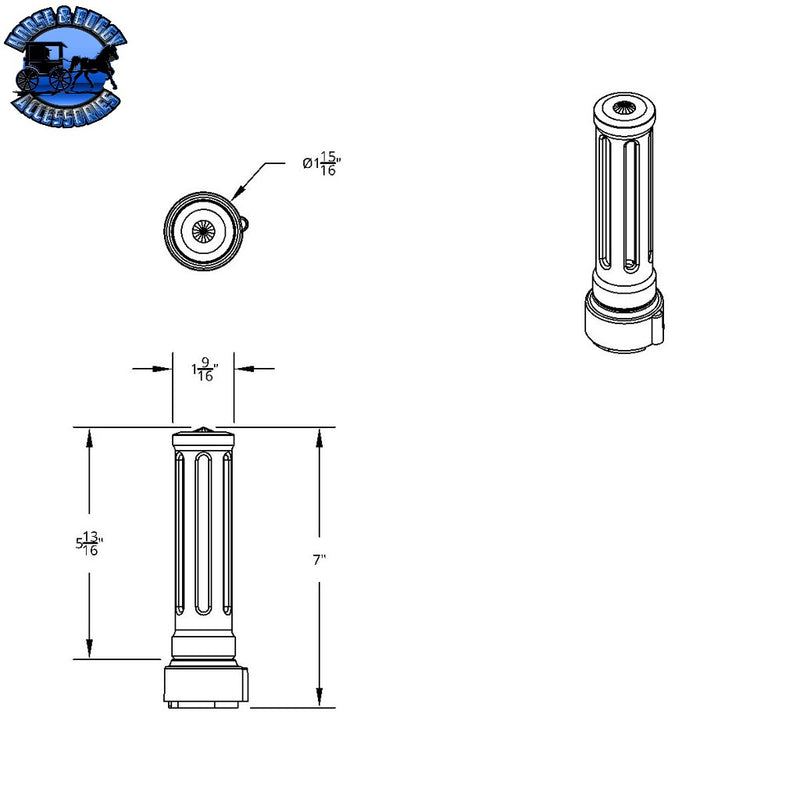 Thread-On Sonoma Style Gearshift Knob With LED 9/10 Speed Adapter (Choose Finish) (Choose LED Color) Shift Knob Chrome / Amber,Chrome / Blue,Chrome / Clear,Chrome / Green,Chrome / Purple,Chrome / Red,Matte Black / Amber,Matte Black / Blue,Matte Black / Clear,Matte Black / Green,Matte Black / Purple,Matte Black / Red Black