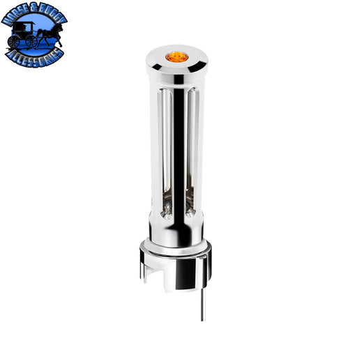 Thread-On Sonoma Style Gearshift Knob With LED 13/15/18 Speed Adapter (Choose Finish) (Choose LED Color) Shift Knob Chrome / Amber,Chrome / Blue,Chrome / Clear,Chrome / Green,Chrome / Purple,Chrome / Red,Matte Black / Amber,Matte Black / Blue,Matte Black / Clear,Matte Black / Green,Matte Black / Purple,Matte Black / Red Black