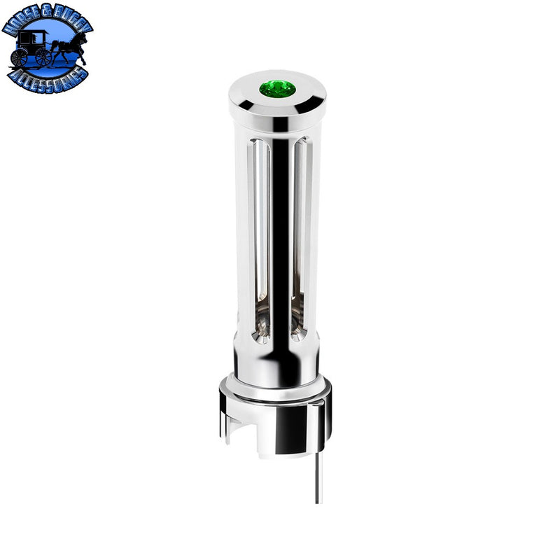 Thread-On Sonoma Style Gearshift Knob With LED 13/15/18 Speed Adapter (Choose Finish) (Choose LED Color) Shift Knob Chrome / Amber,Chrome / Blue,Chrome / Clear,Chrome / Green,Chrome / Purple,Chrome / Red,Matte Black / Amber,Matte Black / Blue,Matte Black / Clear,Matte Black / Green,Matte Black / Purple,Matte Black / Red Light Gray