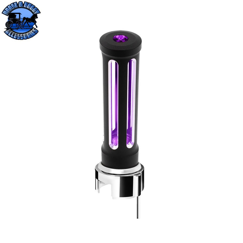 Thread-On Sonoma Style Gearshift Knob With LED 13/15/18 Speed Adapter (Choose Finish) (Choose LED Color) Shift Knob Matte Black / Purple Lavender