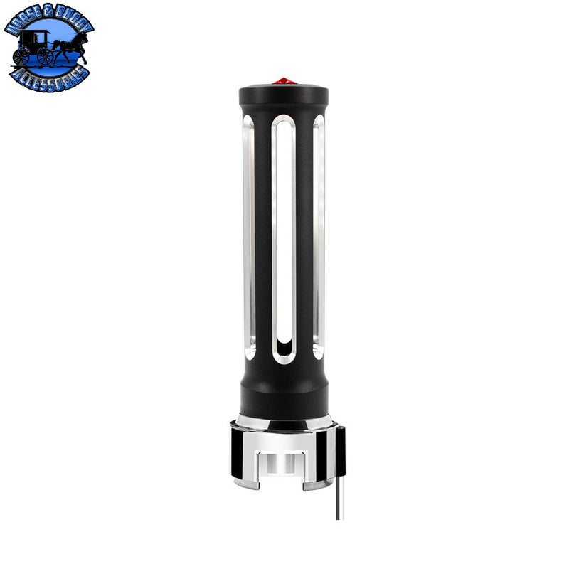 Thread-On Sonoma Style Gearshift Knob With LED 13/15/18 Speed Adapter (Choose Finish) (Choose LED Color) Shift Knob Chrome / Amber,Chrome / Blue,Chrome / Clear,Chrome / Green,Chrome / Purple,Chrome / Red,Matte Black / Amber,Matte Black / Blue,Matte Black / Clear,Matte Black / Green,Matte Black / Purple,Matte Black / Red Dark Slate Gray