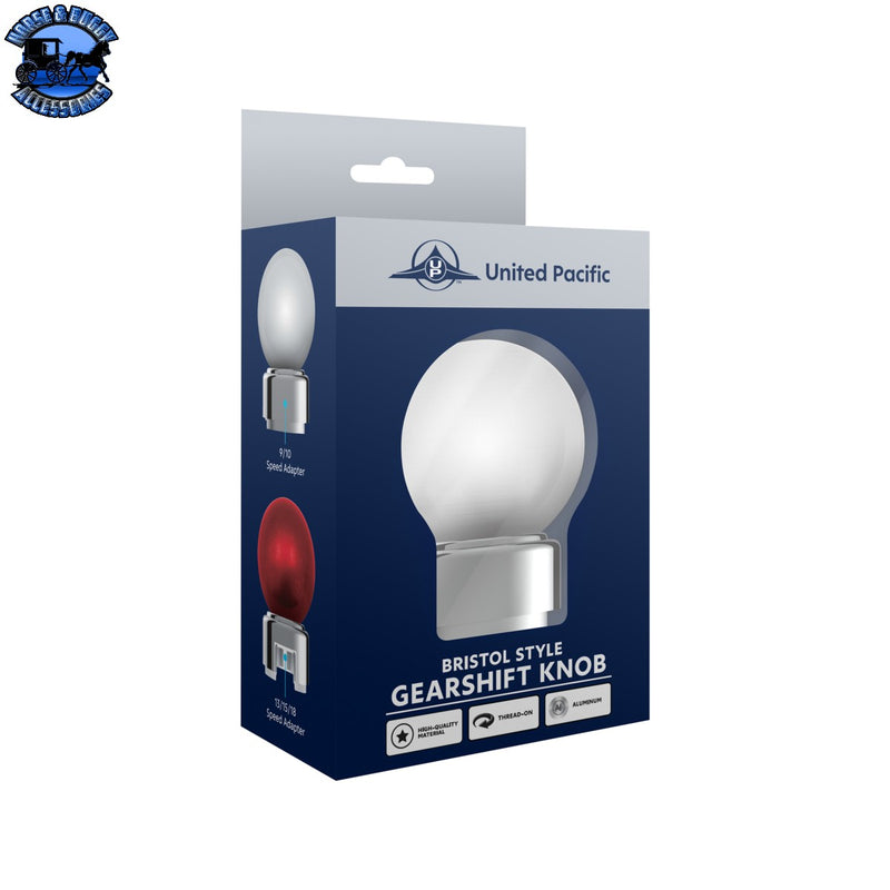 UP-71199 Thread-On Bristol Style Gearshift Knob with 13/15/18 Speed Adapter-Clear Anodized