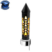 Thread-On Brooklyn Style Spike Gearshift Knob With LED 9/10 Speed Adapter (Choose LED color) SHIFTER Amber Pale Goldenrod