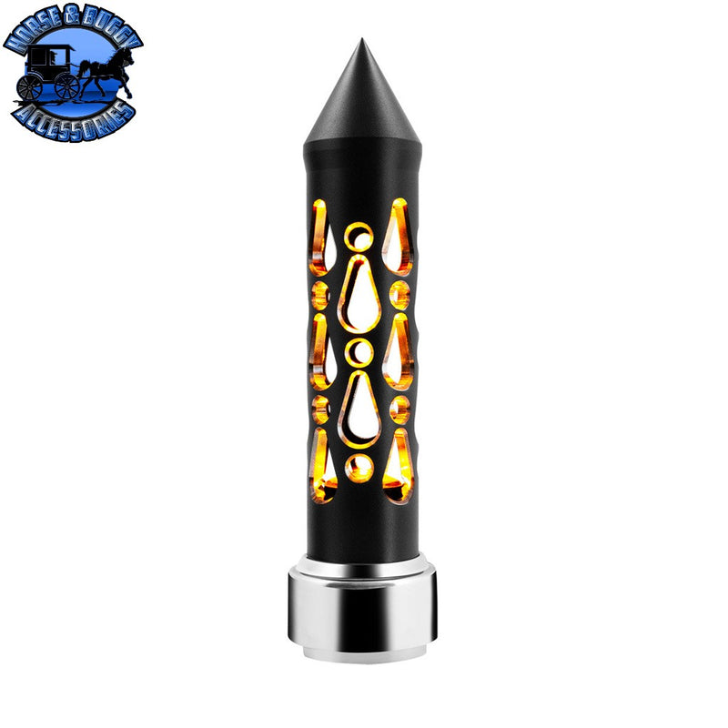 Thread-On Brooklyn Style Spike Gearshift Knob With LED 9/10 Speed Adapter (Choose LED color) SHIFTER Amber,Blue,White,Green,Purple,Red Pale Goldenrod