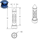Thread-On Brooklyn Style Spike Gearshift Knob With LED 9/10 Speed Adapter (Choose LED color) SHIFTER Amber,Blue,White,Green,Purple,Red White Smoke