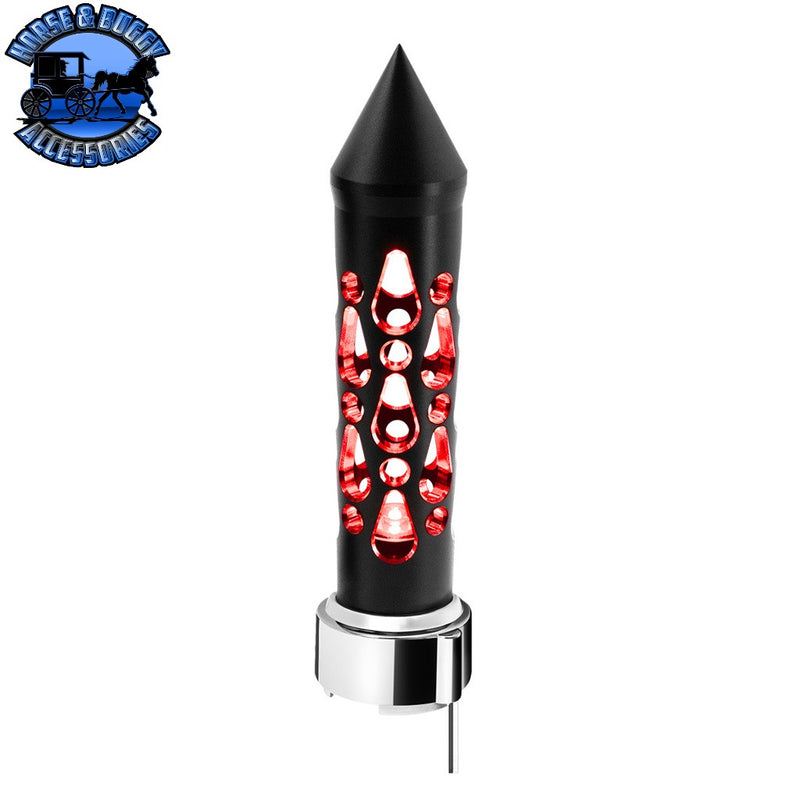 Thread-On Brooklyn Style Spike Gearshift Knob With LED 9/10 Speed Adapter (Choose LED color) SHIFTER Amber,Blue,White,Green,Purple,Red Light Pink