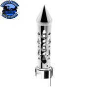 Brooklyn Style Spike Gearshift Knob With LED 13/15/18 Speed Adapter - Chrome/Purple LED SHIFTER Black