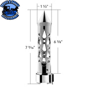 Brooklyn Style Spike Gearshift Knob With LED 13/15/18 Speed Adapter - Chrome/Purple LED SHIFTER Gray