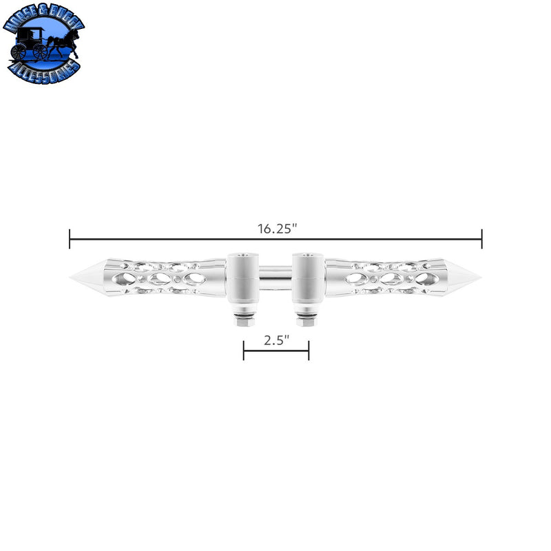 Daytona Spike Hood Ornament With LED (Choose Finish & LED Color)