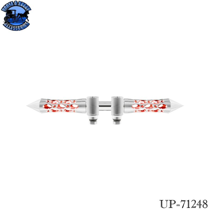 Daytona Spike Hood Ornament With LED (Choose Finish & LED Color)