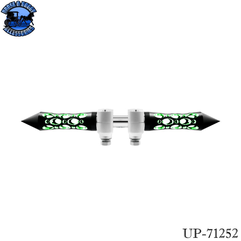 Daytona Spike Hood Ornament With LED (Choose Finish & LED Color)