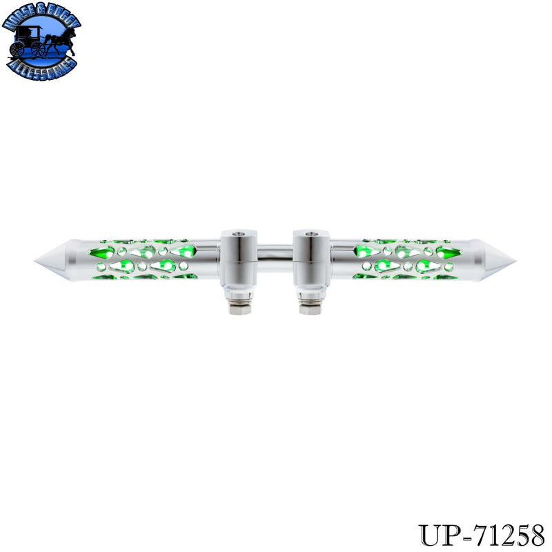 Brooklyn Spike Hood Ornament With LED (Choose Finish & LED Color)