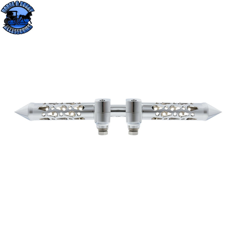Brooklyn Spike Hood Ornament With LED (Choose Finish & LED Color)
