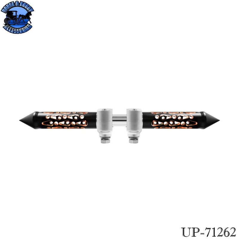Brooklyn Spike Hood Ornament With LED (Choose Finish & LED Color)