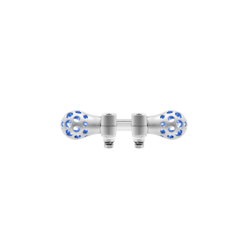 Phoenix Ball Hood Ornament With LED-Clear Anodized/Blue LED