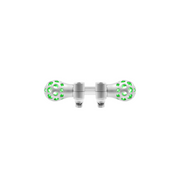 Phoenix Ball Hood Ornament With LED-Clear Anodized/Green LED