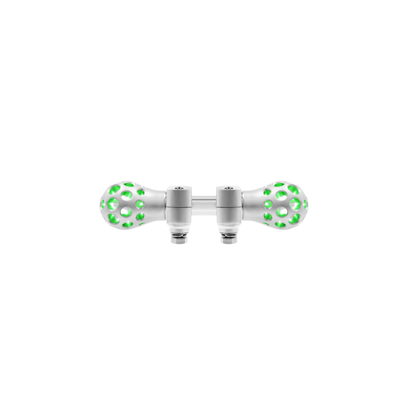 Phoenix Ball Hood Ornament With LED-Clear Anodized/Green LED