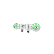 Phoenix Ball Hood Ornament With LED-Clear Anodized/Green LED