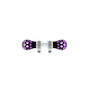 Phoenix Ball Hood Ornament With LED-Matte Black/Purple LED