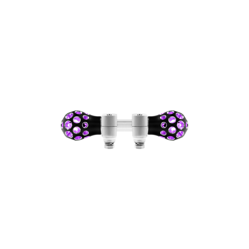 Phoenix Ball Hood Ornament With LED-Matte Black/Purple LED