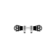 Phoenix Ball Hood Ornament With LED-Matte Black/White LED