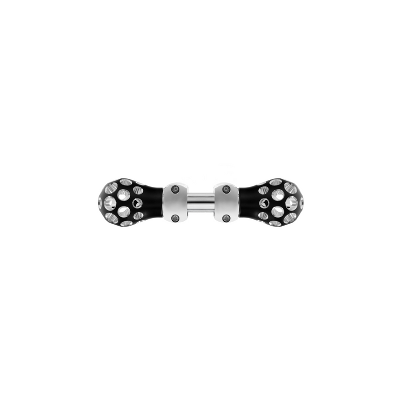 Phoenix Ball Hood Ornament With LED-Matte Black/White LED