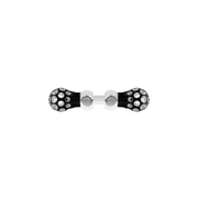 Phoenix Ball Hood Ornament With LED-Matte Black/White LED