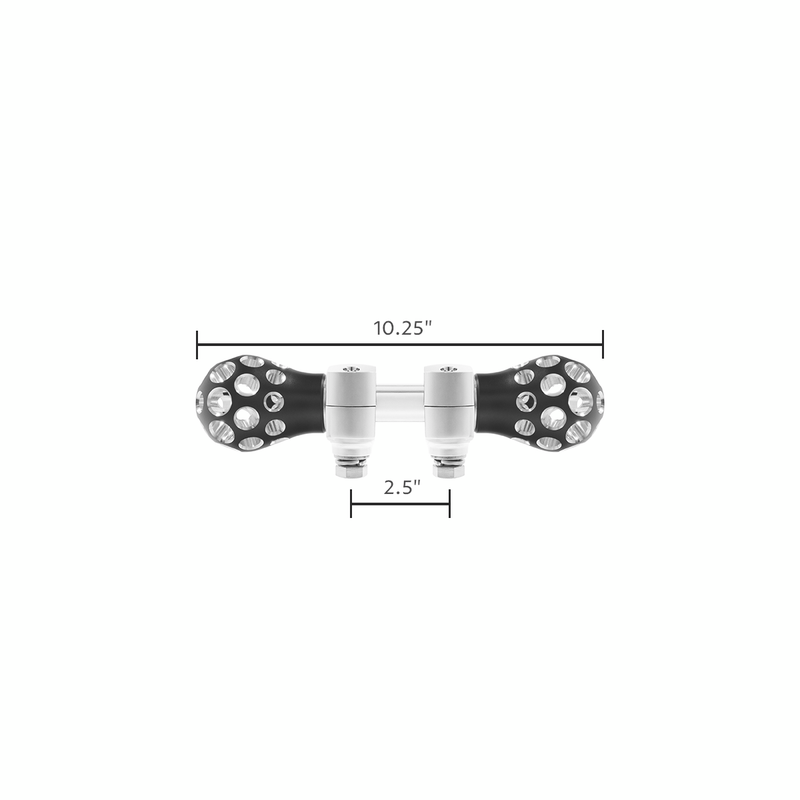 Phoenix Ball Hood Ornament With LED-Matte Black/White LED