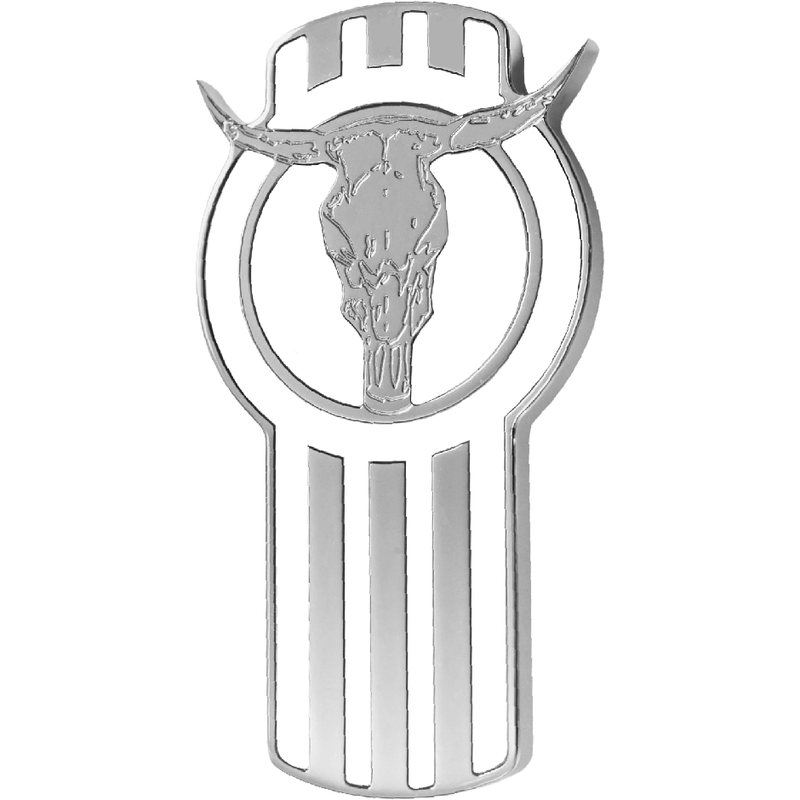 KENWORTH BULLHORN ENGRAVED EMBLEM WHITE 108 EMBLEM Gray