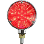 #77613 4" Double Faced Star Amber/Red 48 LED Sealed Light with (Clear Lens) pedestal Tomato