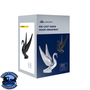 Die-Cast Swan Hood Ornament - Matte Black hood ornament Midnight Blue