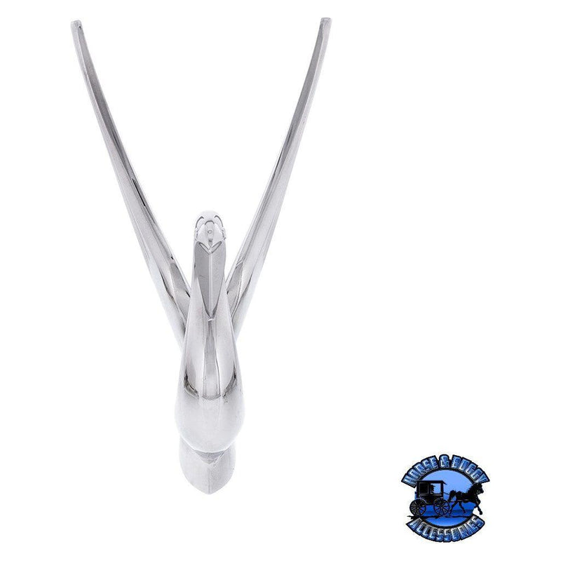 Die-Cast Swan Hood Ornament - Chrome #72001 hood ornament Light Gray