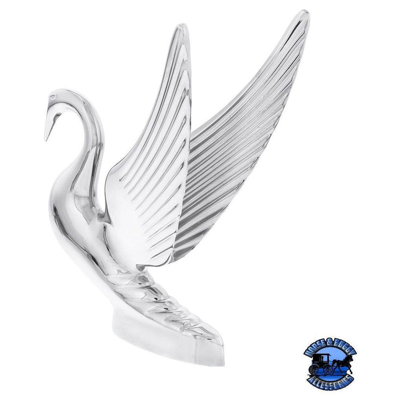 Die-Cast Swan Hood Ornament - Chrome #72001 hood ornament Light Gray