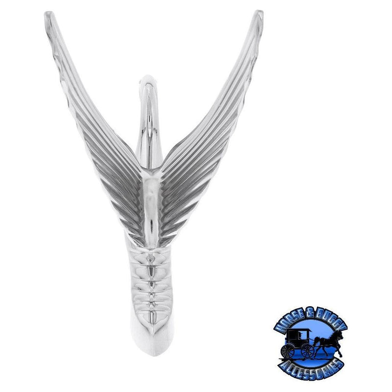 Die-Cast Swan Hood Ornament - Chrome #72001 hood ornament Light Gray