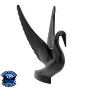 Die-Cast Swan Hood Ornament - Matte Black hood ornament Dark Slate Gray
