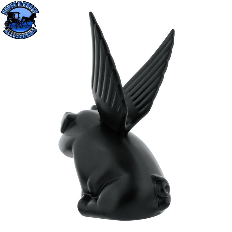 Die-Cast Sitting Pig With Wing Hood Ornament (Choose Finish)