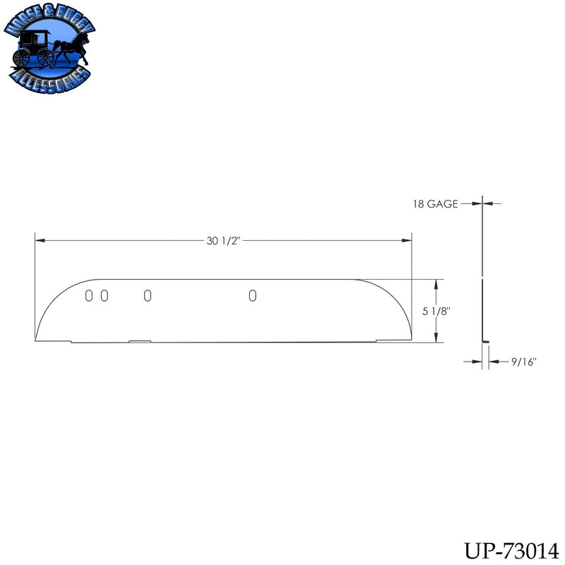 UP-73014 430 Stainless Steel 5" Chop Top Window Trim For 2005+ Peterbilt Trucks With Door Mounted Mirror (Pair)