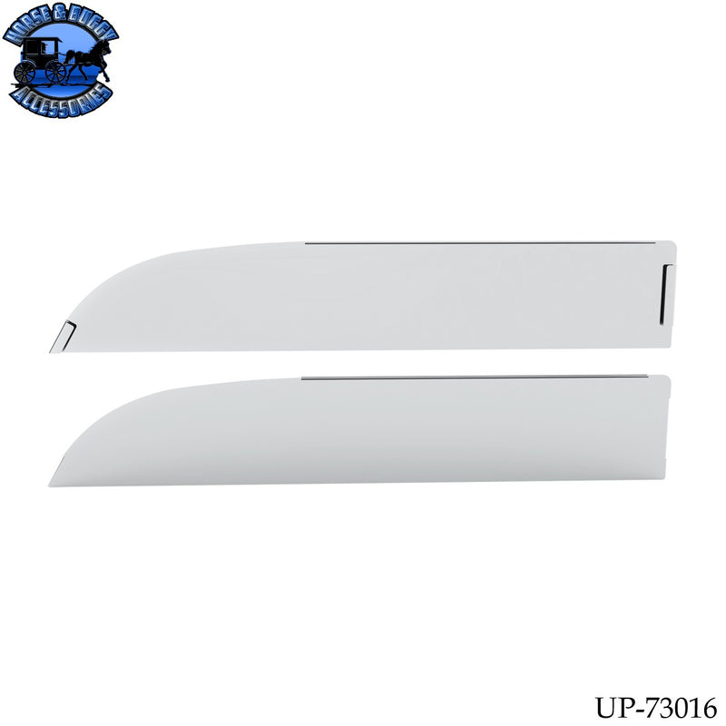 up-73016 430 Stainless Steel 6" Chop Top Window Trim For 2012-2017 Peterbilt 567 & 579 (Pair)