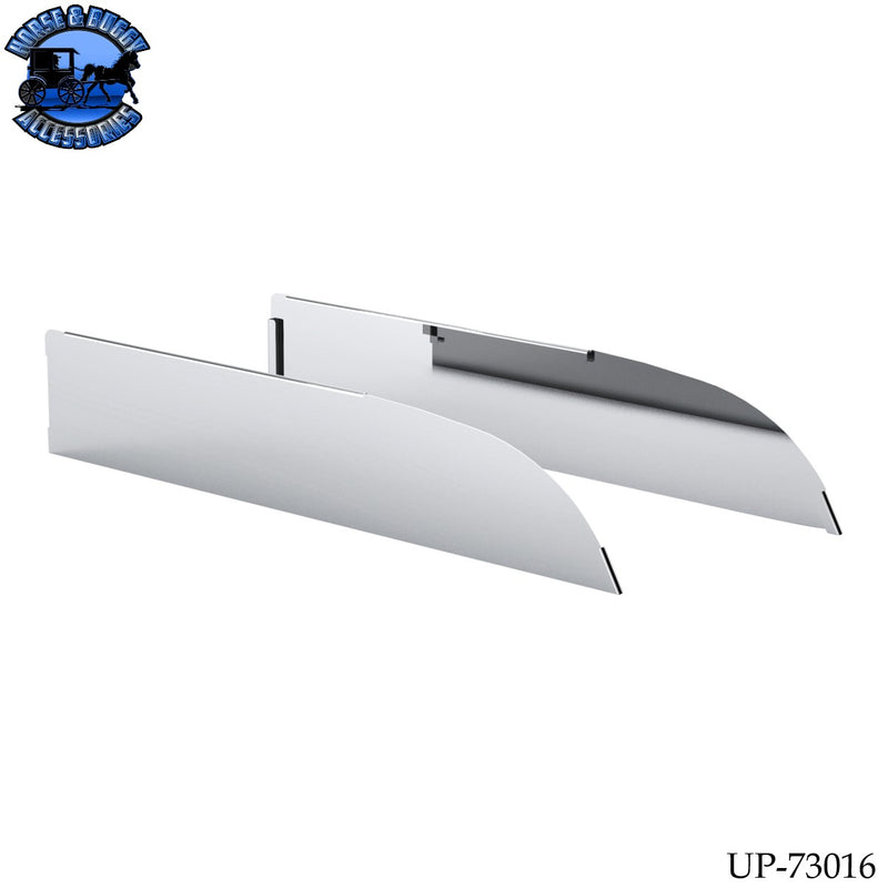 up-73016 430 Stainless Steel 6" Chop Top Window Trim For 2012-2017 Peterbilt 567 & 579 (Pair)