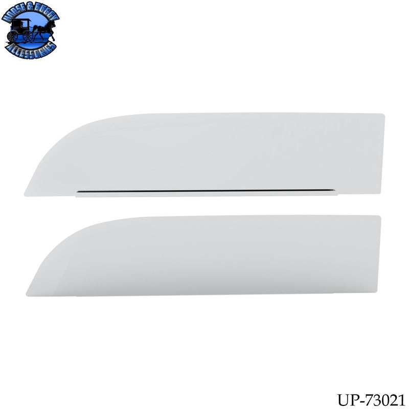 UP-73021 430 Stainless Steel 8" Chop Top Window Trim For 2012-2026 Peterbilt 567 & 579 (Pair)