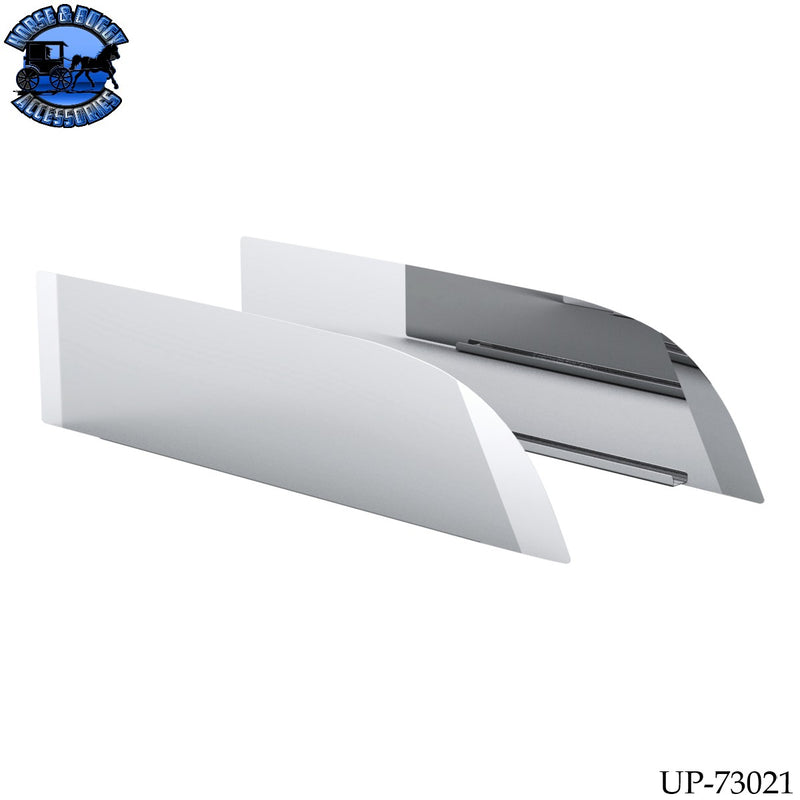 UP-73021 430 Stainless Steel 8" Chop Top Window Trim For 2012-2026 Peterbilt 567 & 579 (Pair)