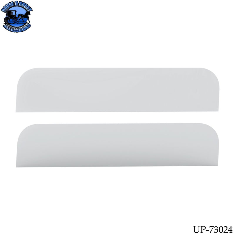 UP-73024 430 Stainless Steel 6.5" Chop Top Window Trim For Peterbilt 379, 388, 389 Sleeper (Pair)