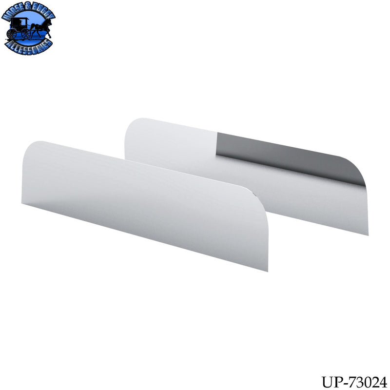 UP-73024 430 Stainless Steel 6.5" Chop Top Window Trim For Peterbilt 379, 388, 389 Sleeper (Pair)
