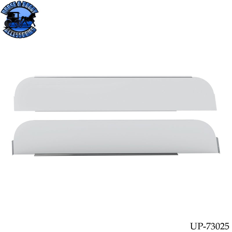 UP-73025 430 Stainless Steel 5" Chop Top Window Trim For 1998+ Kenworth Trucks (Pair)