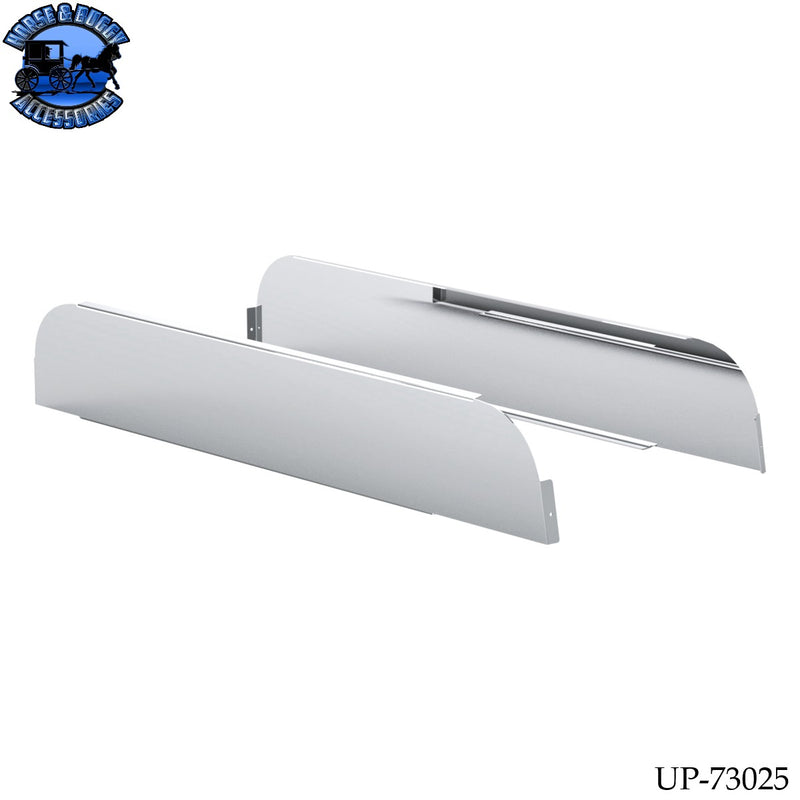UP-73025 430 Stainless Steel 5" Chop Top Window Trim For 1998+ Kenworth Trucks (Pair)
