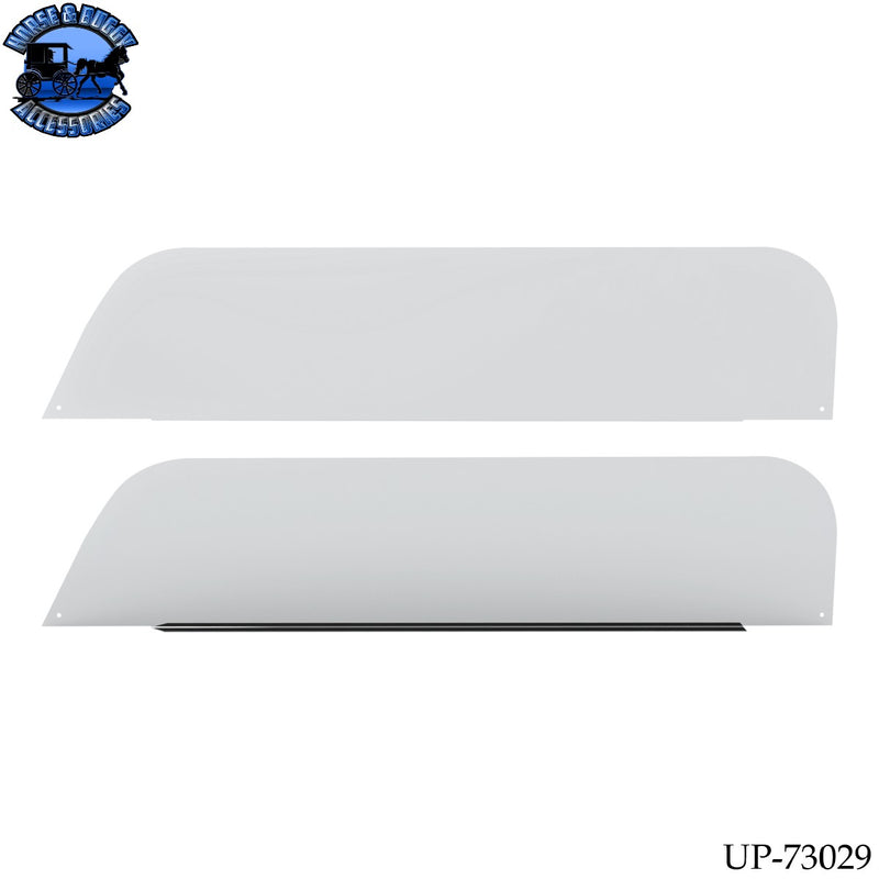 UP-73029 430 Stainless Steel 7" Chop Top Window Trim For 2018-2026 Freightliner Cascadia (Pair)