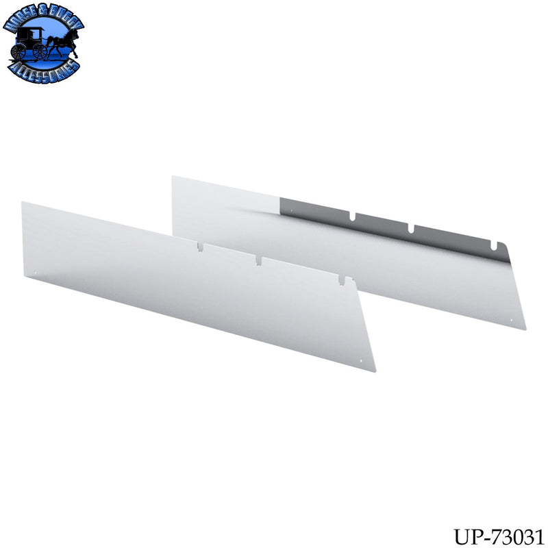 UP-73031 430 Stainless Steel 5" Chop Top Window Trim For 1998-2001 International 4700 (Pair)