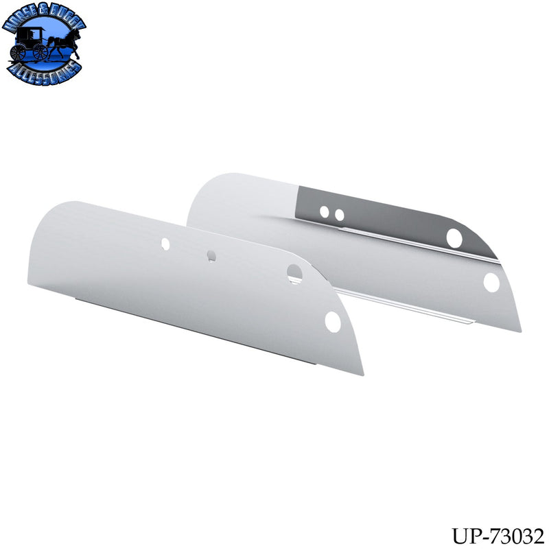 UP-73032 430 Stainless Steel 5" Chop Top Window Trim For 1999+ International 9200, 9400, 9900 (Pair)
